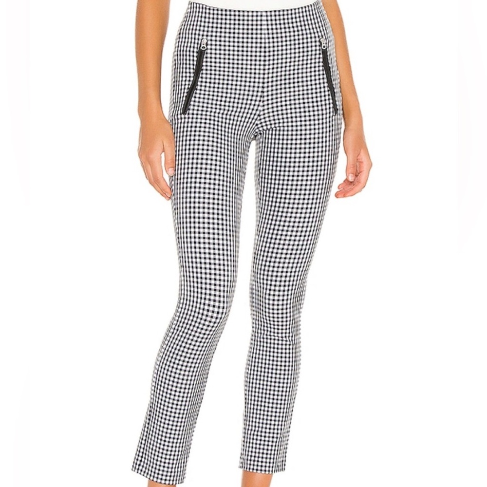 Rag & Bone Simone Black/White Gingham pant, size 4